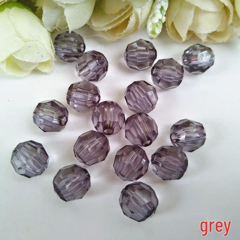10MM Transparent Acrylic Corner Beads: DIY Handmade Curtain Ornaments, Imitation Crystal and Colored Loose Beading Materials