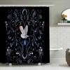 Mystical Forest Shower Curtain Owl Nature Landscape Cottagecore Home Decor Bathroom Set Vintage Gothic Floral Backdrop