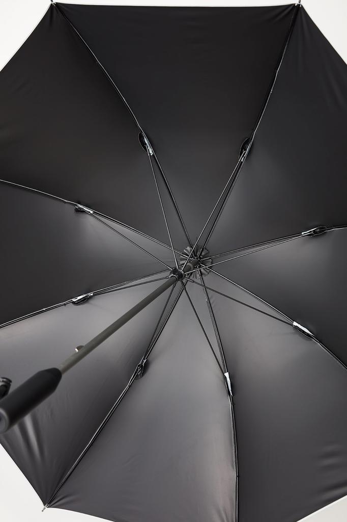 Waterfront LESS IS MORE Series Long Sun and Rain Wind Level 4 Water UV Light and Heat Unisex "ZENTENKOU" Umbrella, Umbrella, Umbrella, Black, 60cm,