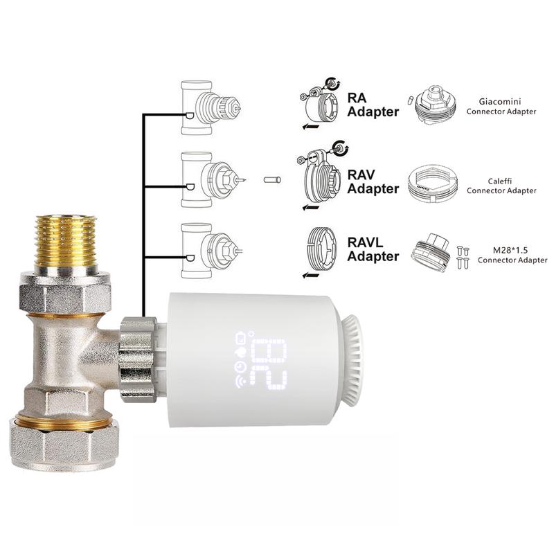 Tuya Smart ZigBee 3.0 TRV Radiator Actuator Valve Thermostatic Radiator Valve Temperature Controller Support Alexa Google Home