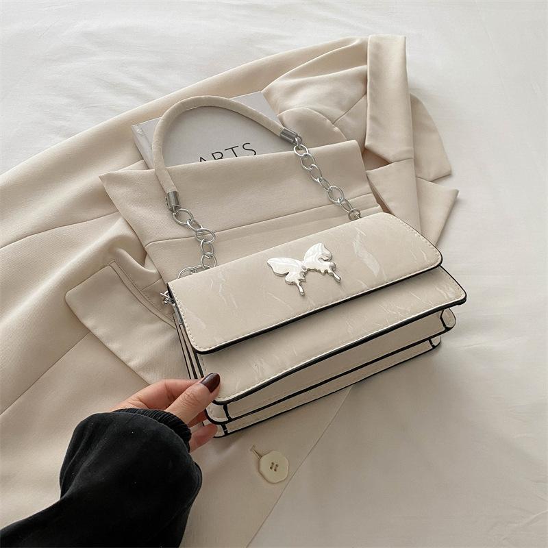 Niche Design Underarm Bag Women's 2025 New Fashion Bow Small Square Bag Versatile Ins Shoulder Messenger Bag