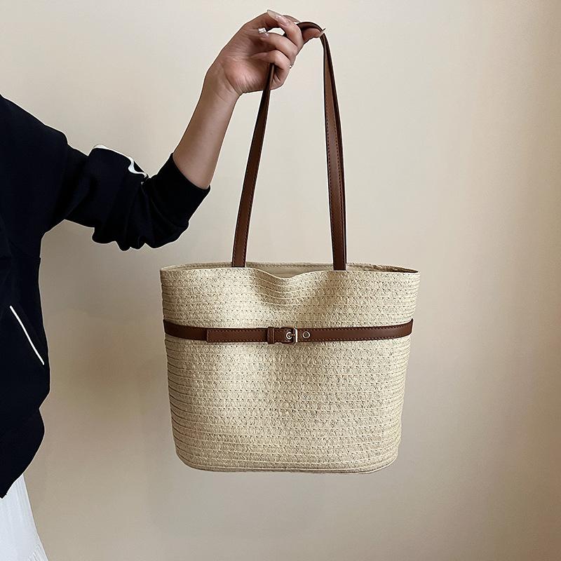 Große Kapazität Lässige Gewebte Tasche, Urlaubs-Strandtasche, Nischen-Pendler-Umhängetasche
