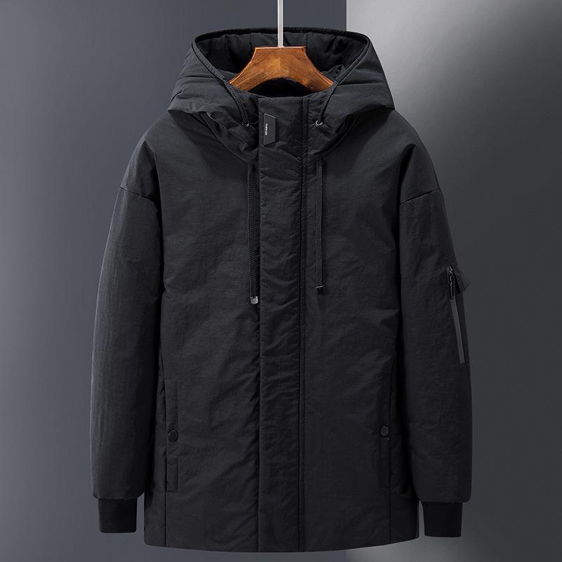 Winter Hooded Down Jacket Men's Short Warm Casual Couple Top Winter Coat
