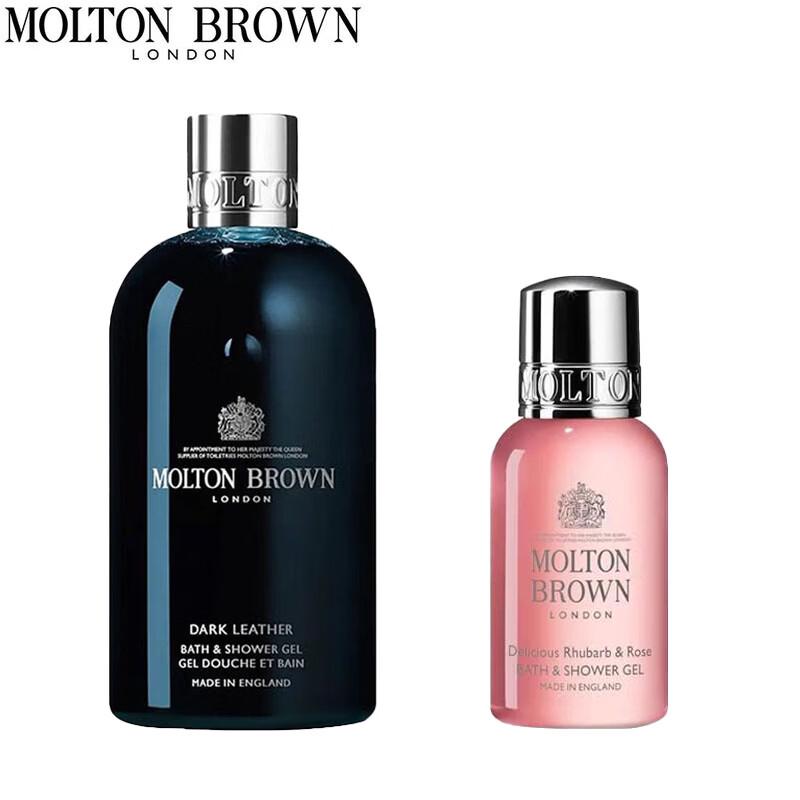 

Molton Brown Dark Leather & Rhubarb & Rose Shower Gel Set