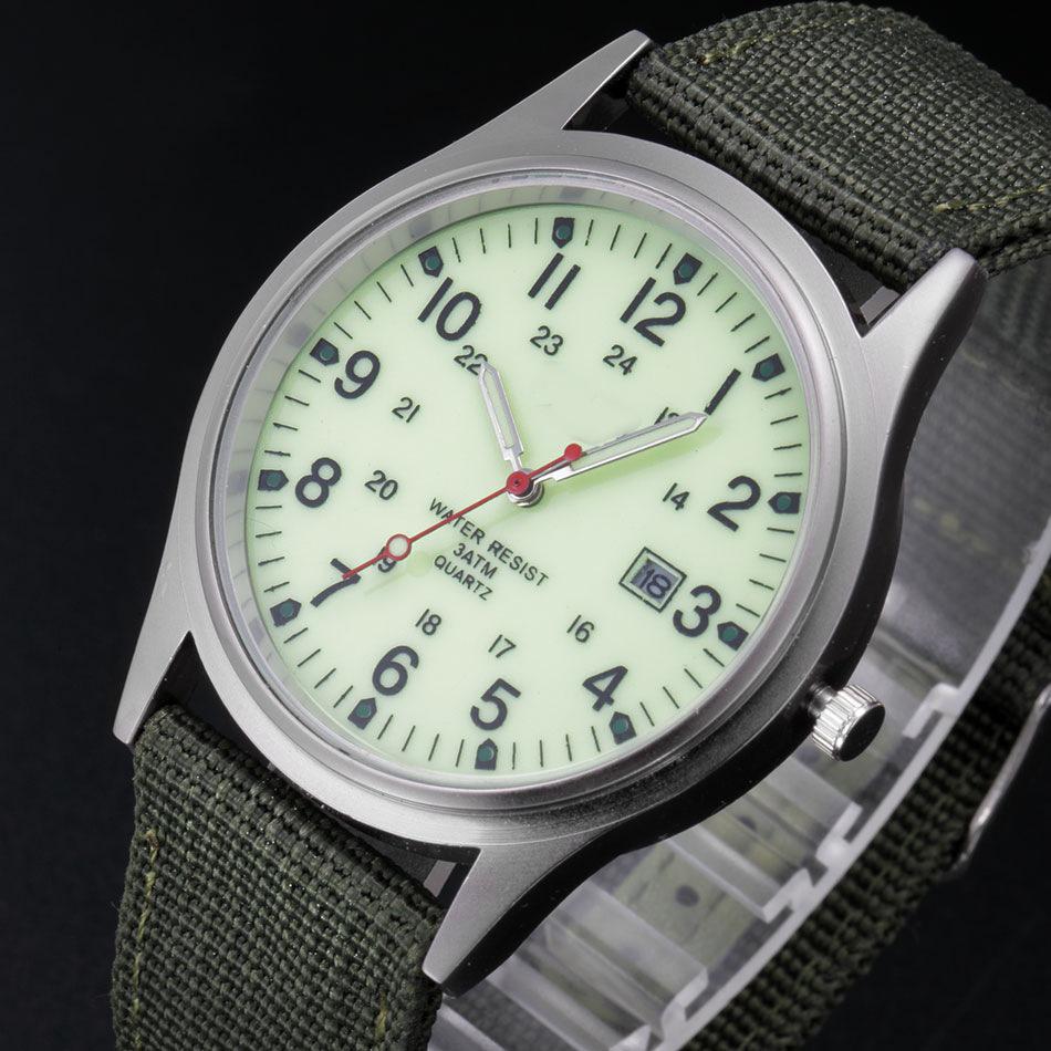 Men's Casual Nylon Band Quartz Sports Watch with Date Function