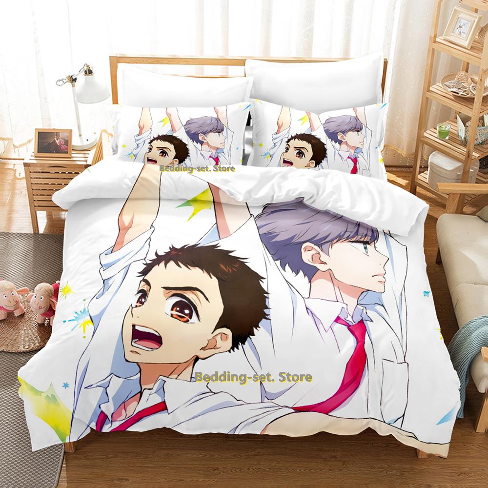 Comforter Dance Dance Danseur Bedding Set Cartoon Anime Three-Piece Set Adult Kid Bedroom Three-Piece Suits 3D Kawaii Juego De Ropa D