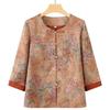 Grandma's Summer Three-Quarter Sleeve Top for Elderly Women