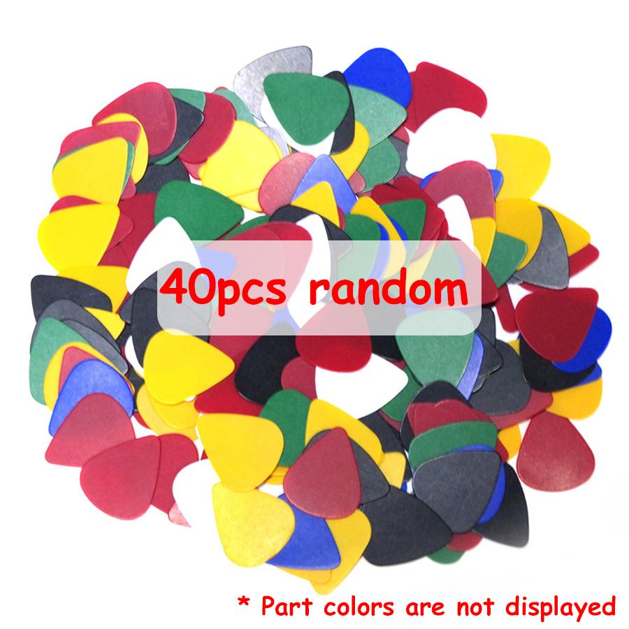 

40/80pcs 0.46mm Guitar Picks Color Random Ship ABS Pick for Guitar Ukulele Bass Musical Instrument Performance Accessories