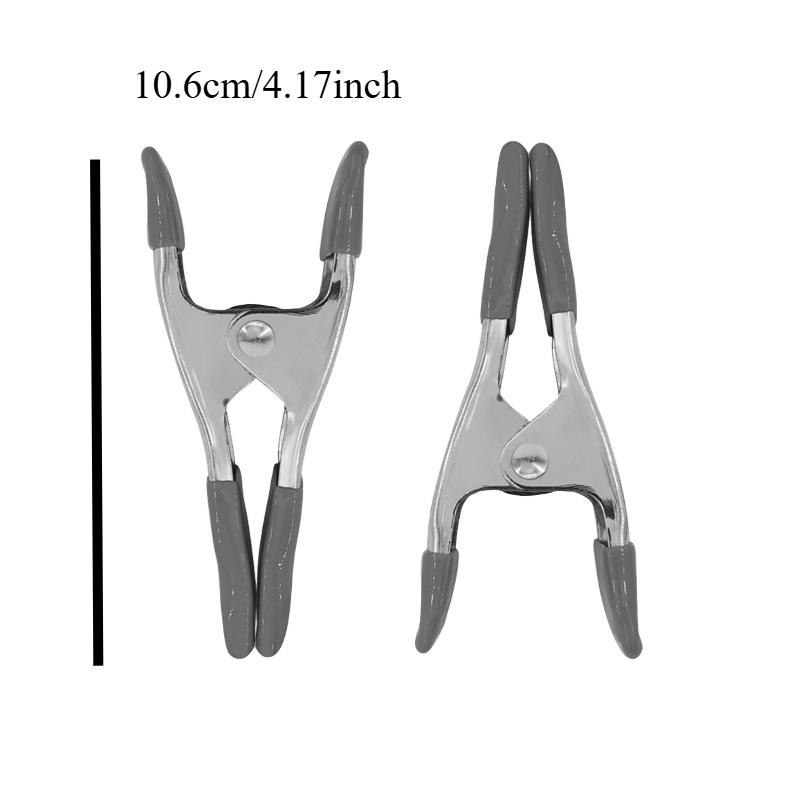 Robuster DIY-Arbeitsclip, groß, tragbar, Metallfederklemme für Zuhause, universell, 10,2 cm, extra stark, Camping, maximale Backenöffnung
