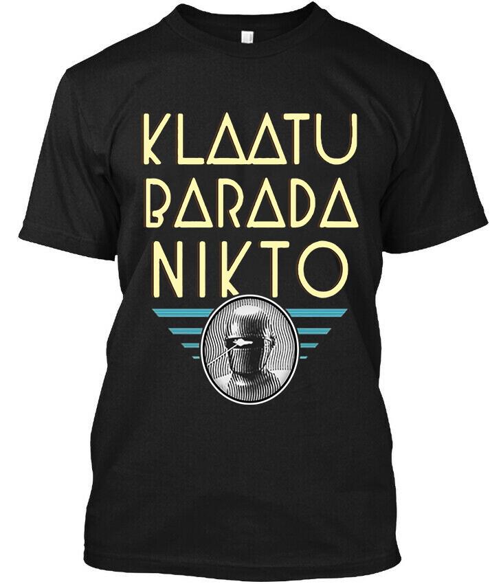 NWT! Klaatu Barada Nikto The Day the Earth Stood Still Film Retro T-Shirt S-3XL L
