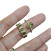 Copper Geometric Style Open Finger Ring With Zircon Accents For Women