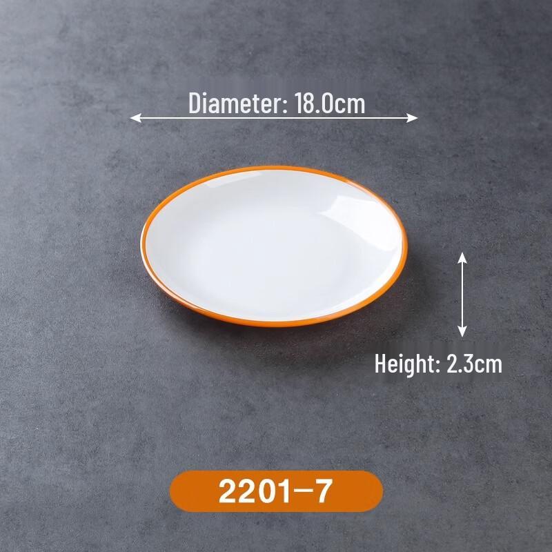 Sweet Elegance Melamine Round Shallow Plates - 10 Pack