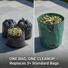 Lawn Garden Leaf Bag PP 272L Water Proof Standable Reusable Yard Waste Bag with Handles for Camping Recycling Green