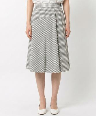 ECOLEDEPARIS Check Pattern Long Skirt_Cb24Wsa006Z