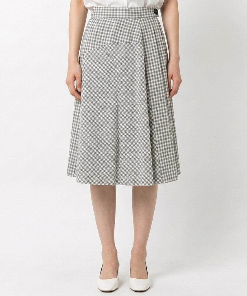 ECOLEDEPARIS Check Pattern Long Skirt_Cb24Wsa006Z
