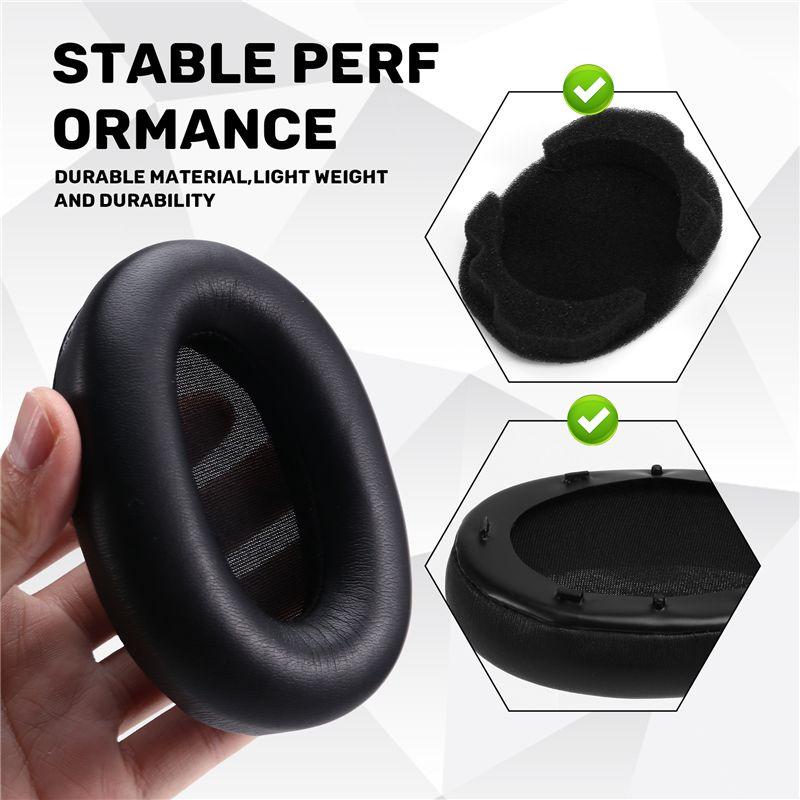 ABNR Earpads Cushions Replacement For Sony MDR-1000X WH-1000XM2 Over-Ear Headphones Noise Isolation Memory Foam