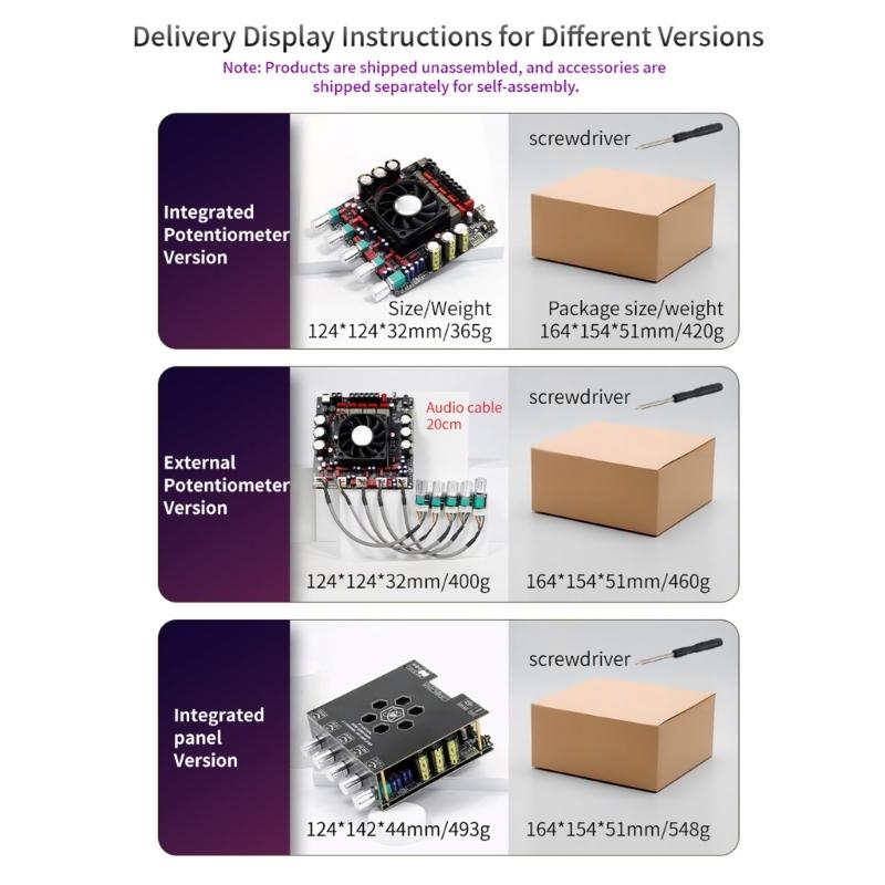 300Wx2 600W 2.1 Channel Amplifier Advanced Cooling Systems for Customized Listening Experience Home Entertainment Party