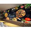 Pizza Mural Wallpaper Pizza Shop Blackboard Background Wall Mural Restaurant Large Pizza Store Wallpaper