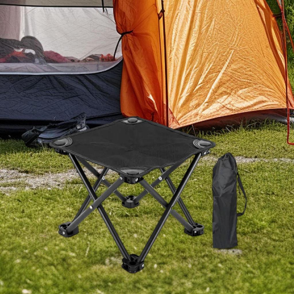 Campinghocker, kompakte Fußstütze mit Tragetasche für Wandern, Rucksackreisen, Reisen, Terrasse