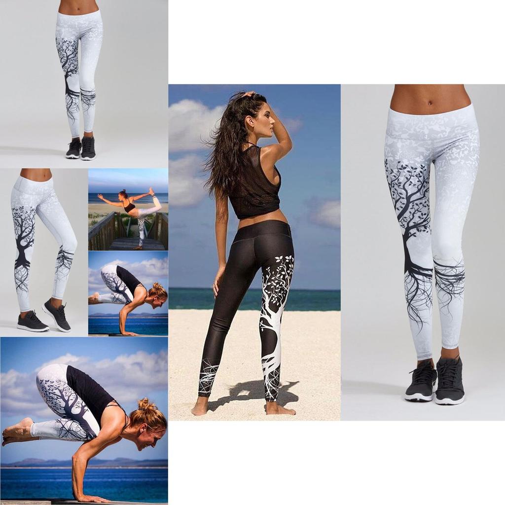 Women Autumn Winter Long Pants Leggings With Unique Printed Design And Breathable Fabric For Sports And Yoga