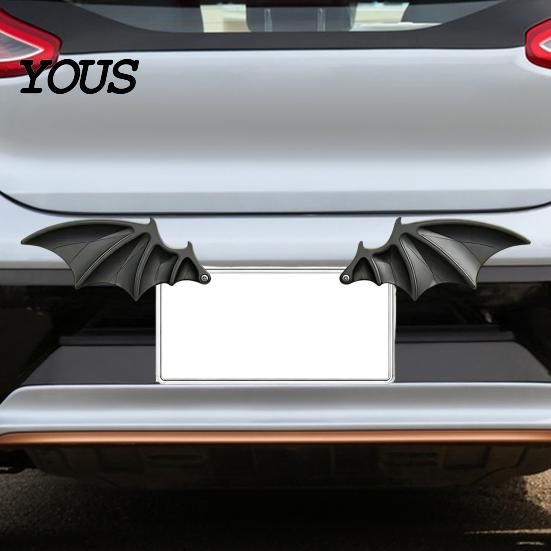 Gotické Netopýří Křídlo Auto Dekorace 1 Pár Dekorace SPZ, Černá pro Přední Zadní Desky Vozidla, Auto Nákladní Auto SUV Exteriér
