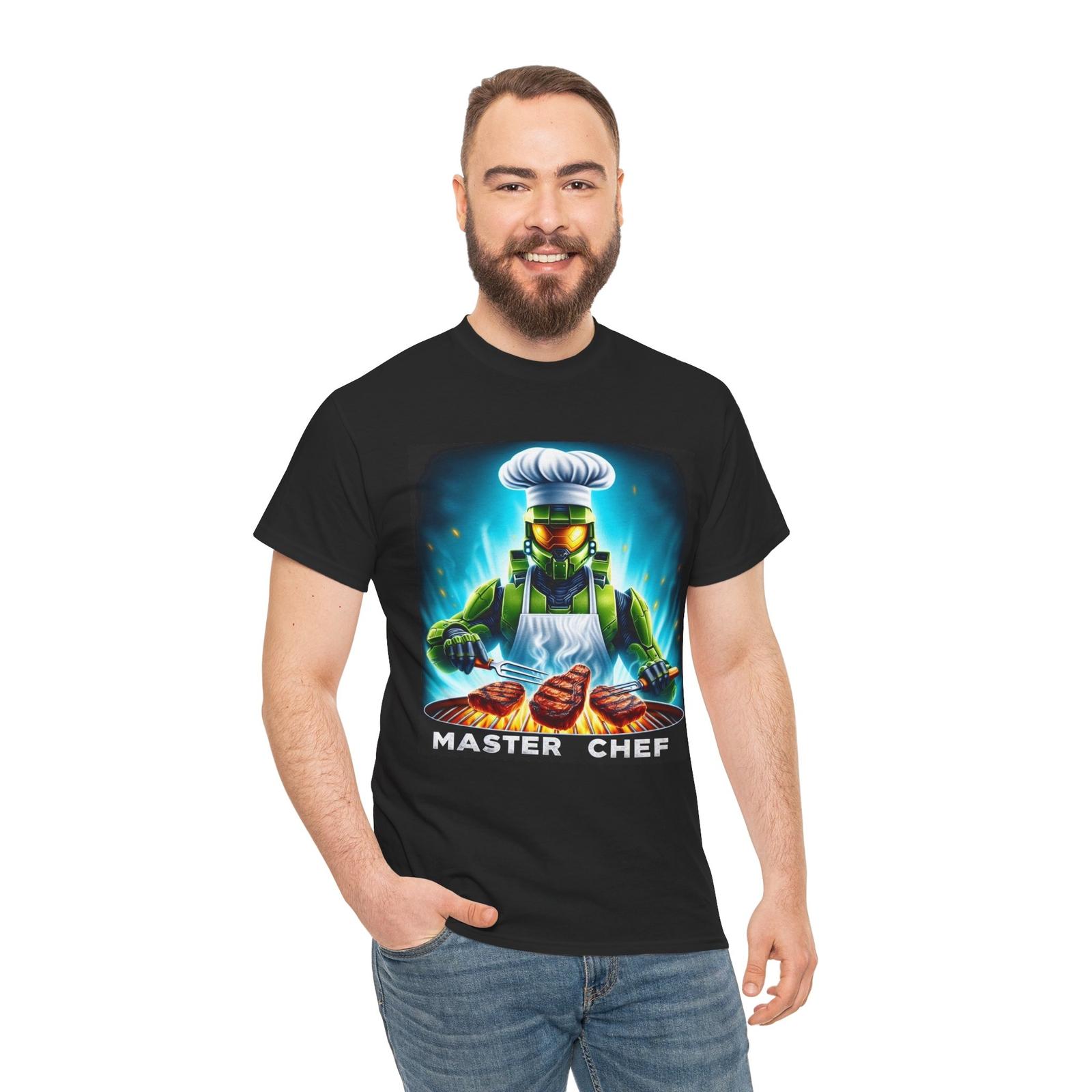 Master Chef Grilling DAD Tee Video Chief Gamer Unisex Tshirt Fun Grill Shirt M