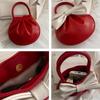 Women's Mini PU Clutch Bag Lightweight Small Purse with Bow Handle Magnetic Closure Coin Purse Soft Tote Handbag for Girls
