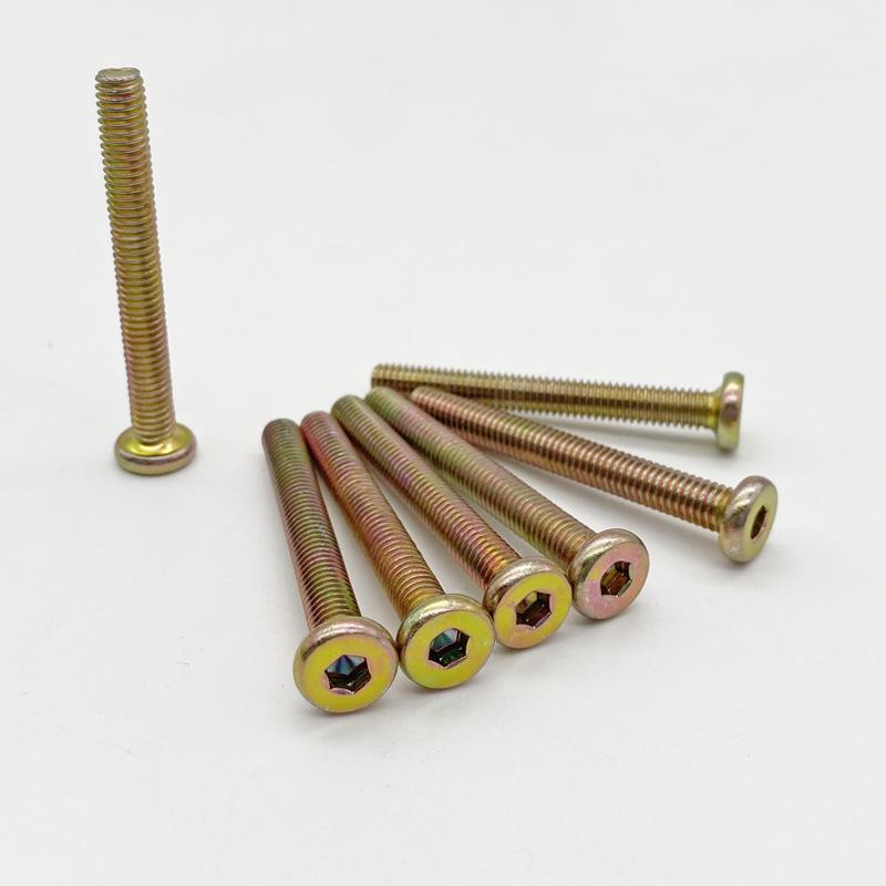 M6 Zinc Plated Flat Head Hex Socket Screw for Furniture (15-70mm)