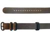 [time+] 24mm 5-ring NATO ZULU Leather Genuine Leather Military Watch Strap Vintage Brown PVD