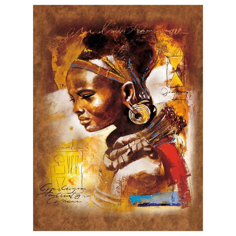 5D Diy Diamond Painting Black Woman Cross Stitch Kit Full Drill Round Diamond Embroidery Mosaic Picture Of Rhinestones Decor
