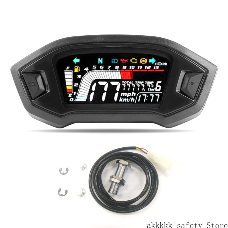XXFF Motorcycle Speedometer LCDDisplay Universal Thermometer Digital Display Durable