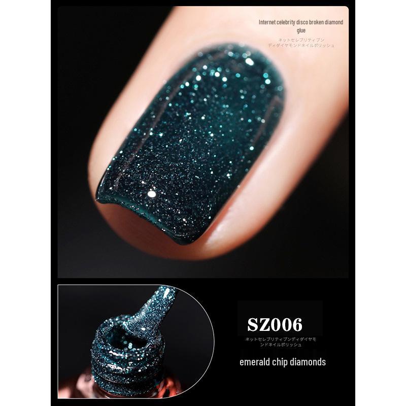 18-Color Ultra Bright Crushed Diamond Glitter Nail Gel Polish