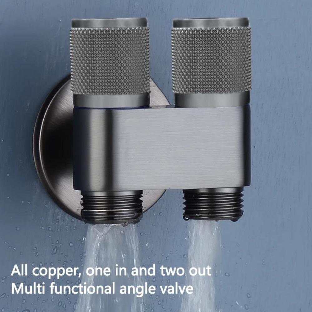 Stainless Steel Material Handheld Bidet Sprayer Double Outlet Bathroom Bidet Set  Bathroom Cleaning