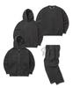 Ps Shopper [Select 1 Top From Set] Pigment One-Pleat Wide Pants Set [Dark Gray]