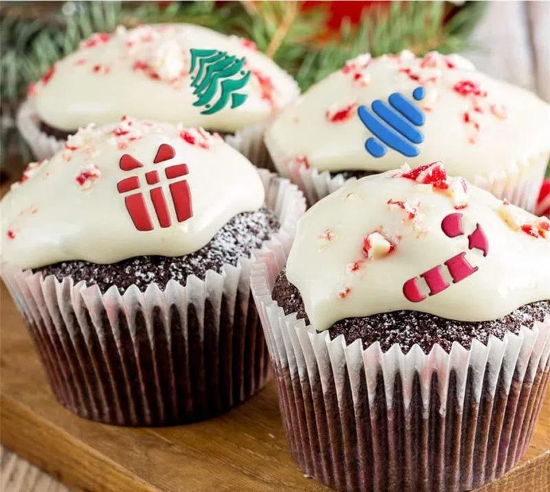 Pastry Bag Piping Nozzle Christmas Series Tips Kitchen Cake Frosting Pipeline Cream Cake Decoration Tool Reusable Nozzle Set