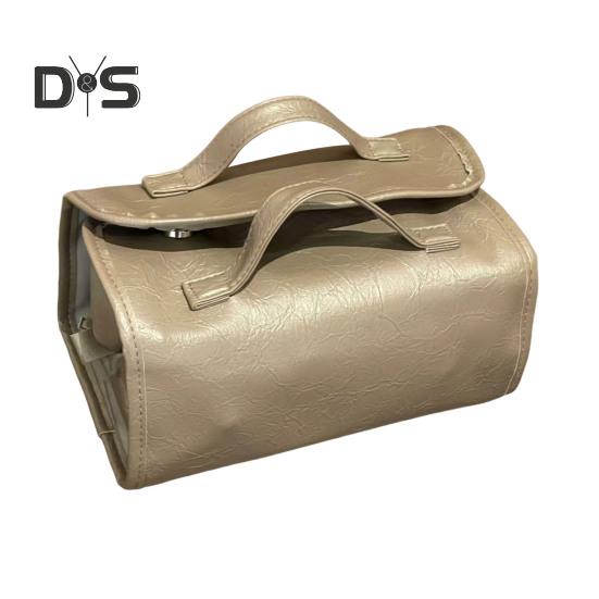 

Косметичка из искусственной кожи, съемная, 4 в 1, сворачивающаяся, органайзер для макияжа, многосекционная, дорожная, косметичка для женщин 1pc светло-серый