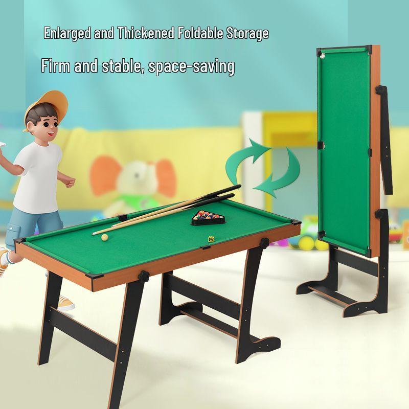 Large Foldable Mini Pool Table for Kids 6-10 - Indoor Educational Toy for Family Fun