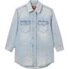 Levis Loose Ripped Simple Comfortable Denim Jacket Women Jackets Light-Blue 001CM-0000