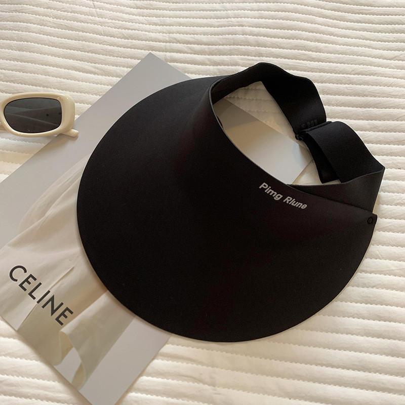 

Модная унисекс шляпа от солнца с широкими полями и защитой от УФ-лучей, идеально подходящая для взрослых, в сером, бежевом и черном цветах Black Hat