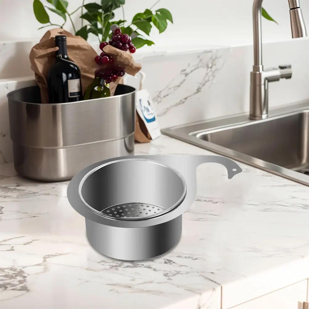1/2 PCS Swan Sink Strainer Basket Stainless Steel Corner Sink Strainer Kitchen Sink Drain Basket for Kitchen Sink