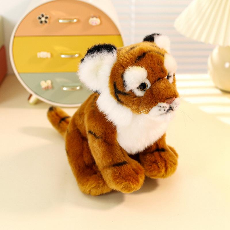 Lifelike Leopard / Tiger Plush Toy Stuffed Soft Wild Animal Doll ReaListic Snow Panther Tiger Pillow Children Kids Birthday Gift