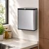 Wall-Mounted Trash Can Compact with Hanging Hook Garbage Bin Easy to