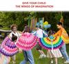 Phoenix Peacock Feather Wings Cape Mask Set for For Girl Boys Halloween Bird Show Party Performance Favor Costume
