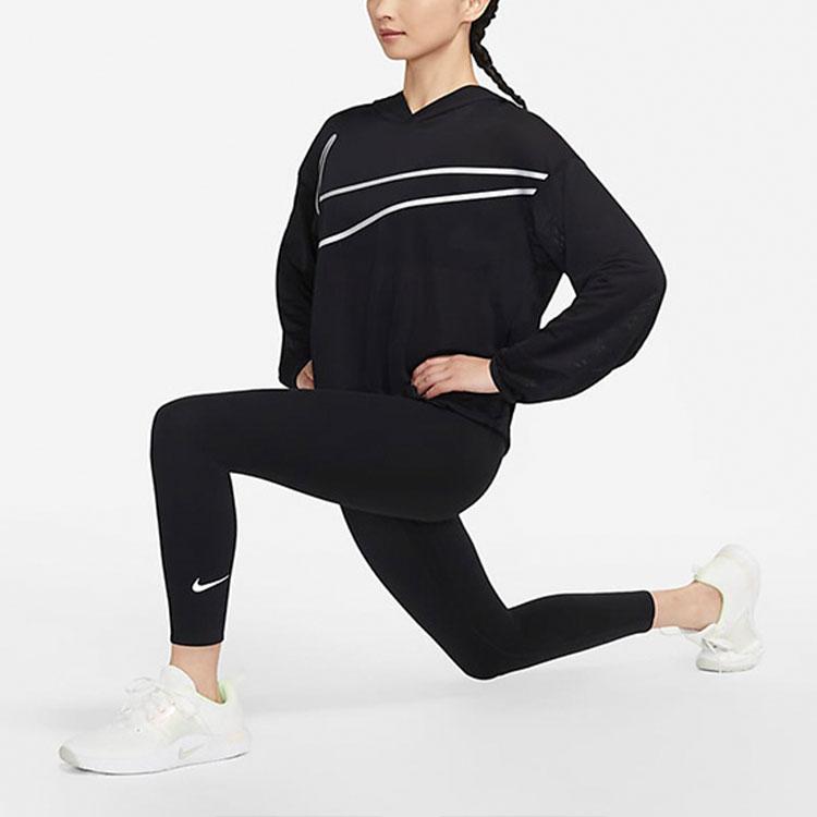 Nike Pro Collection Logo Print Training Hoodie Women Hoodies Black DA0955-010