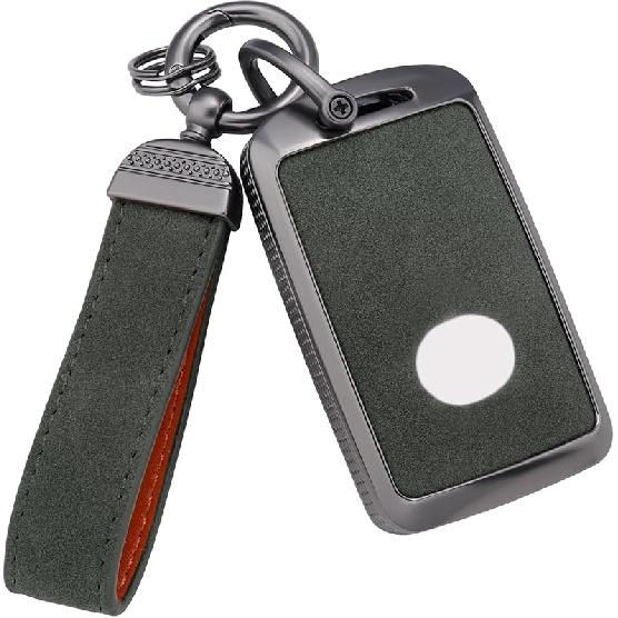 YO&YOYE Mazda Key Fob Cover with Keychain Leather Case Protector for Mazda 3 6 8 Miata MX-5 CX-5 CX-9 (Model 2, Brown) model1-Green