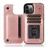 Wallet Double Button Stand Leather Case For Iphone 14 Pro Max 13 Pro 12 11 Se 2022 X Xr Xs Max 8 7 6 6s Plus 5 5s With Card Slot