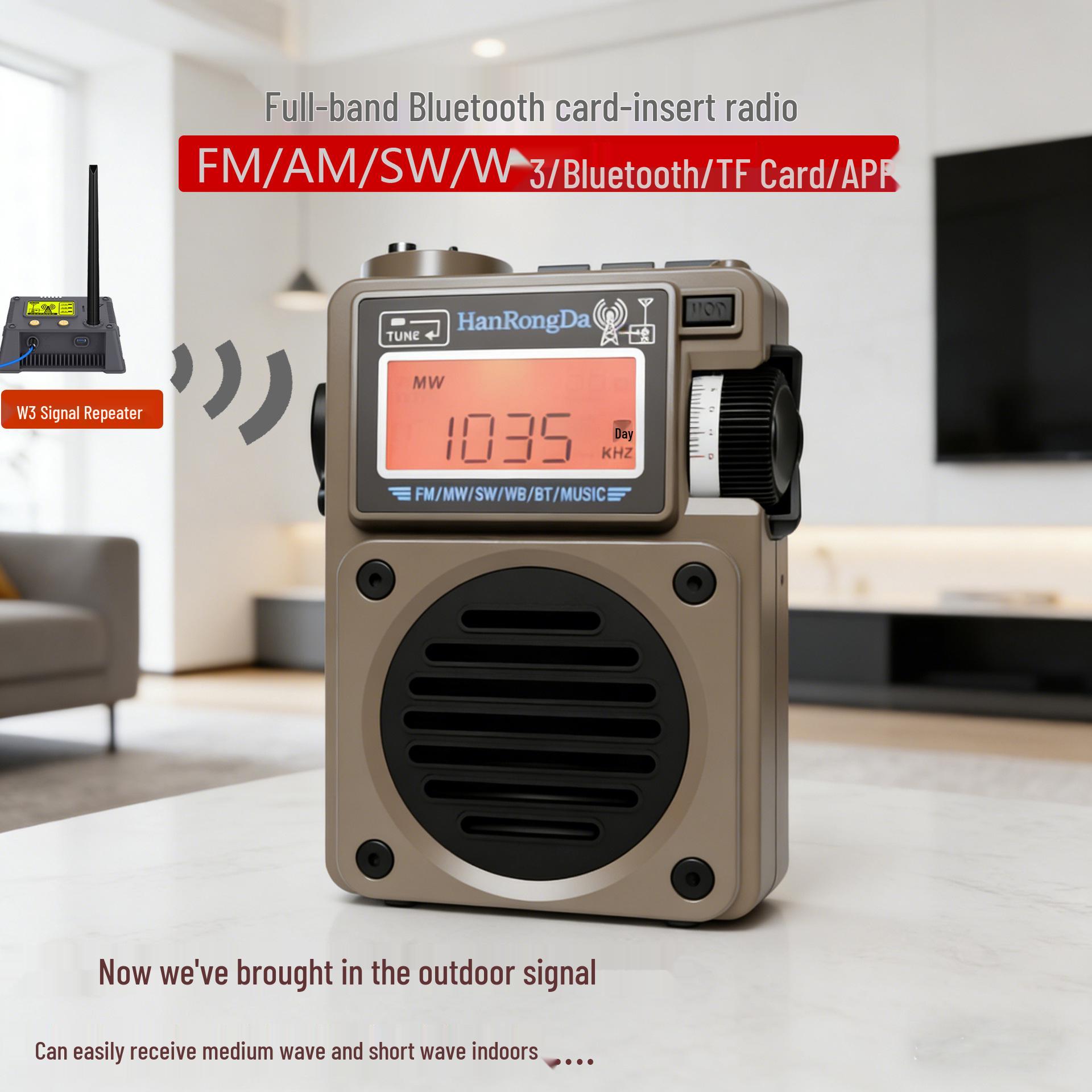 

Han Rong Da 701/W3 Military-Style Portable Bluetooth Multimedia Radio 1000-1999mAh