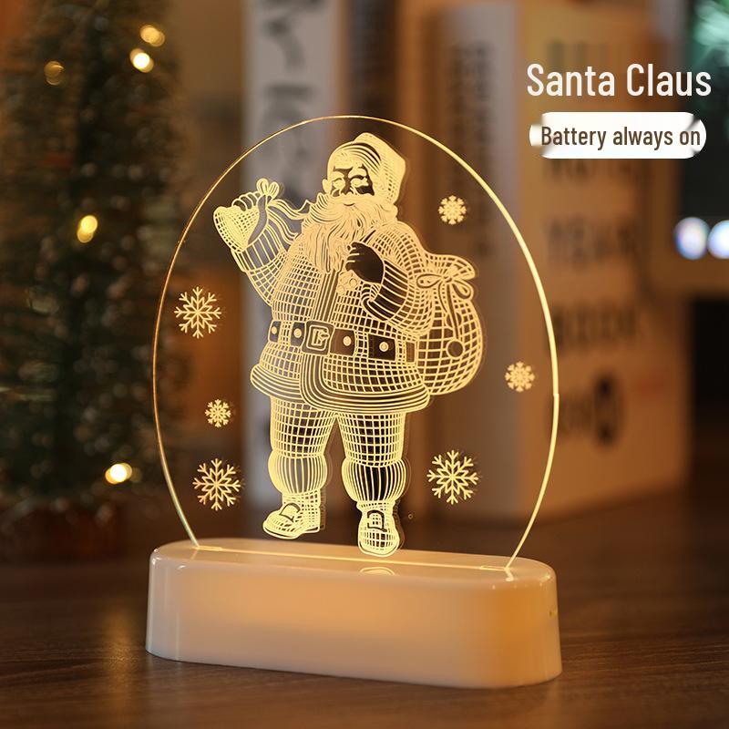 3D Neon LED Christmas Ornament Night Light