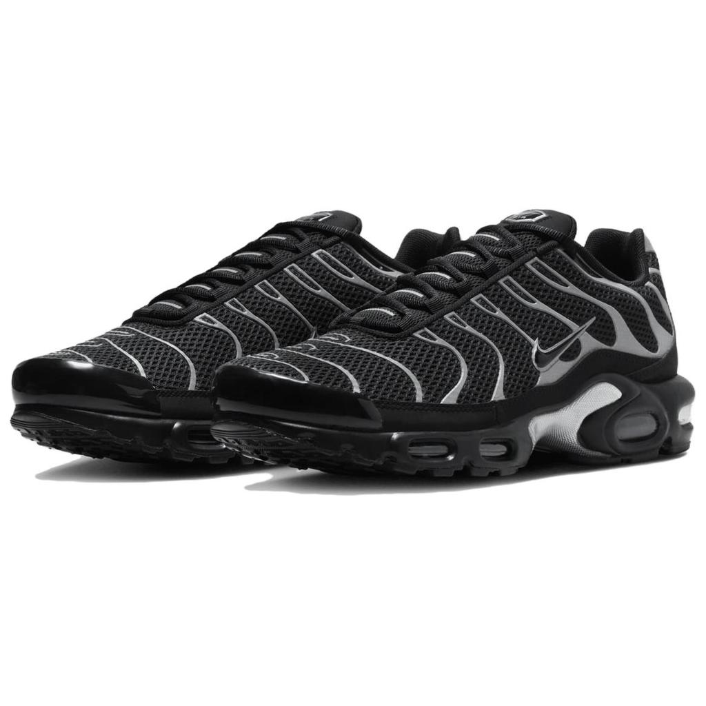 New Nike Air Max Plus Premium Black Reflective Silver HQ3029-001