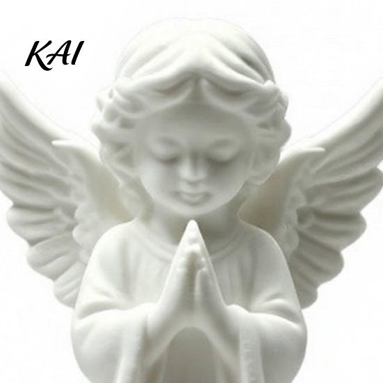White Prayer Angel Statue 3D Printed Praying Figurine, Statue, DIY Paintable PLA Art Cherub Sculpture, Christmas Tabletop Home Office Decor, Religious